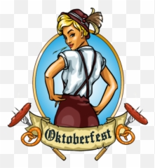 Oktoberfest Girl Emblem Beer Label - Oktoberfest Beer Label With Girl Emoji,Emoji Answers Oktoberfest