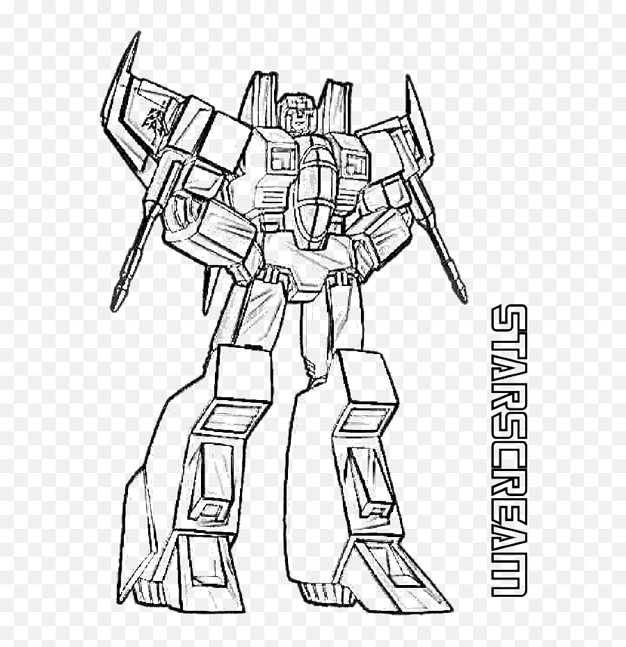 Starscream Transformers Coloring Page - Transformers Starscream Coloring Pages Emoji,Angry Emoji Coloring Page