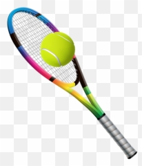 Tennis Racket Sticker - Clipart Transparent Background Tennis Racket Emoji,Tennis Racquet Emoji