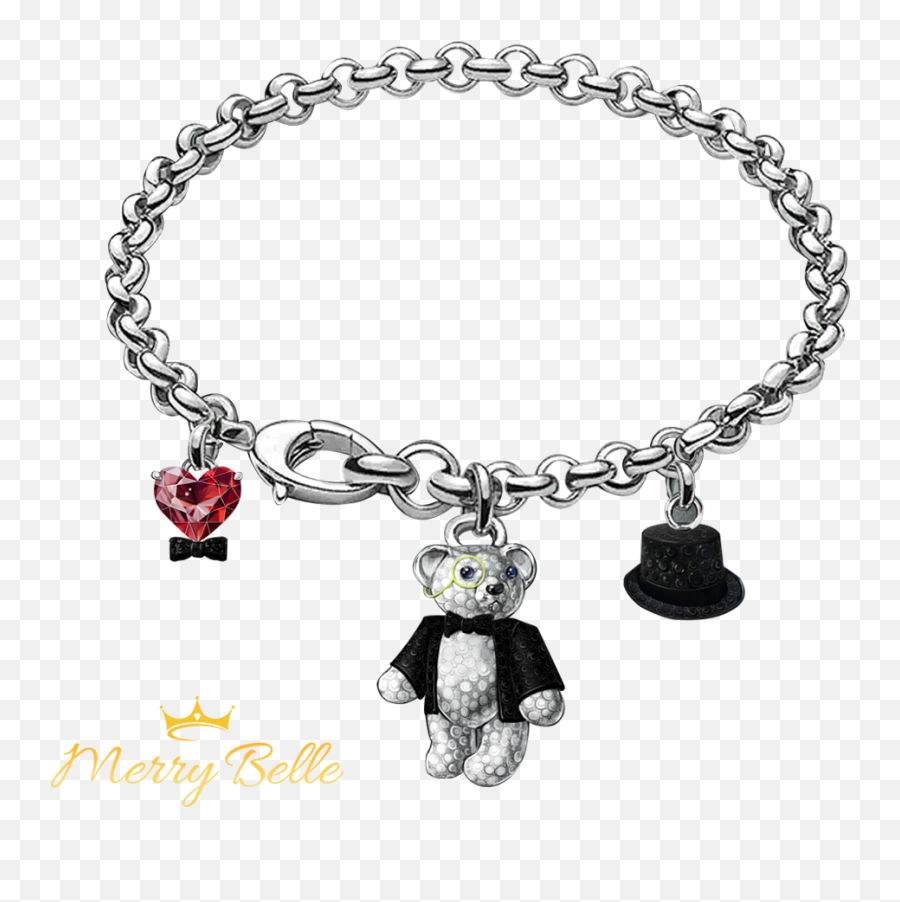 Merry Belle - Princess Bear Collection Solid Emoji,Emotions Bracelets