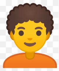 Curly Hair Emoji Clipart - Hair Design,Emoji Hair Color