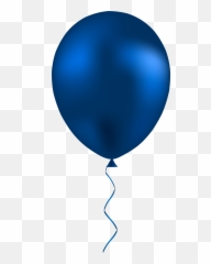 Dark Blue Balloon Png Clip Art - Blue Balloon Png Transparent Background Blue Balloon Clipart Emoji,Balloon Emoji Transparent