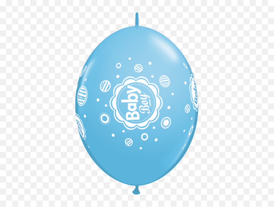 10 X 12 Baby Boy Dots Quick Link Qualatex Latex Balloons - Balloon Emoji,Emoji Balloons Wholesale