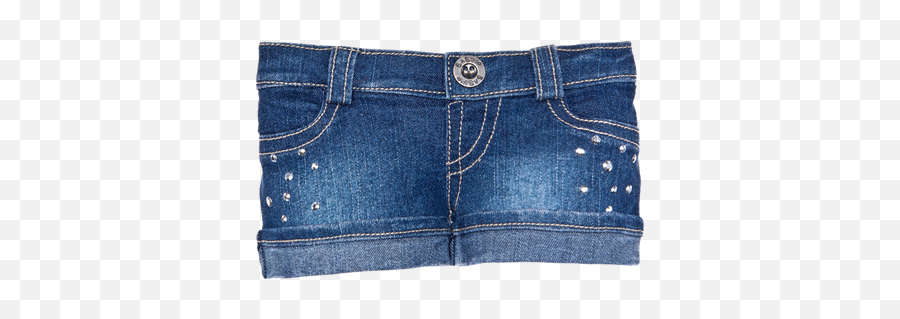 Cuffed Denim Shorts - Build A Bear Girl Shorts Emoji,Make Your Own Emoji Pants