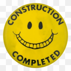 Busy Beaver Button Museum - Wide Grin Emoji,Under Construction Emoticon