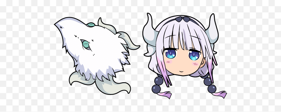 Miss Kobayashis Dragon Maid Kanna - Cursor Anime Transparent Png Emoji,Dragon Maid Emoticon