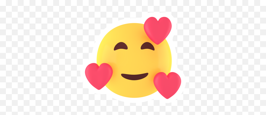 Smiling Face With Hearts - Smiling Face Love Transparent Emoji,Smiling Emoji