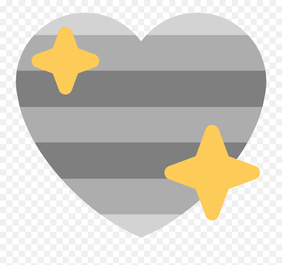 Lovely Emoji,Gray Heart Emoji
