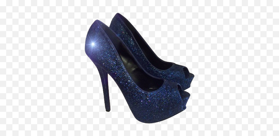 Womenu0027s Sparkly Navy Blue Glitter Peep Toe Heels Pumps Shoes Wedding Bride - Dark Blue Sparkly Heels Emoji,High Heel Emoticon Facebook