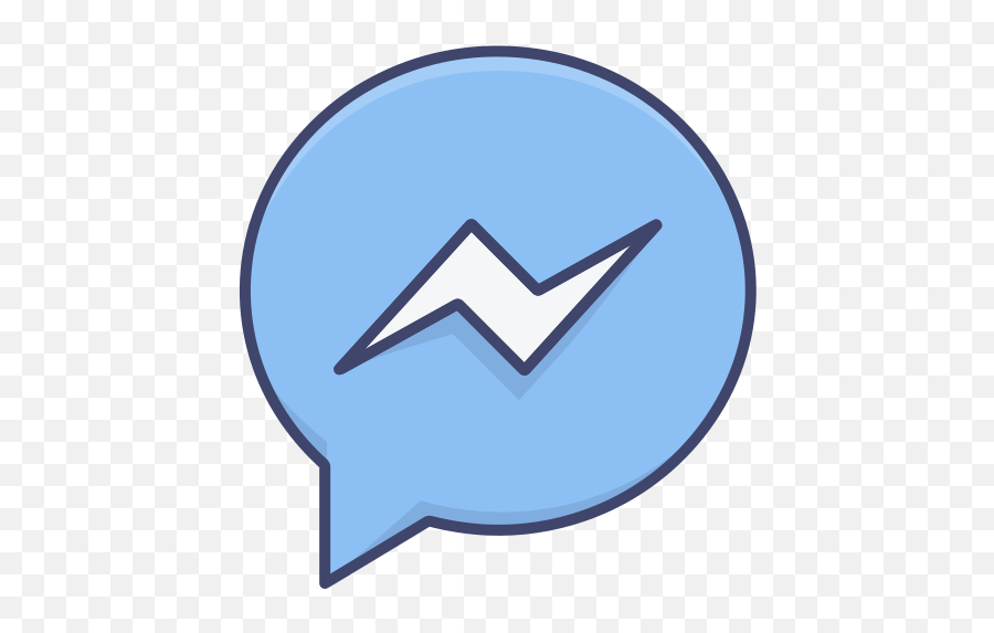 Facebook Messenger Logo Social Media Free Icon Of Logo - App Facebook Icon Aesthetic Blue Emoji,Descriptions Of Facebook Messenger Emoticons