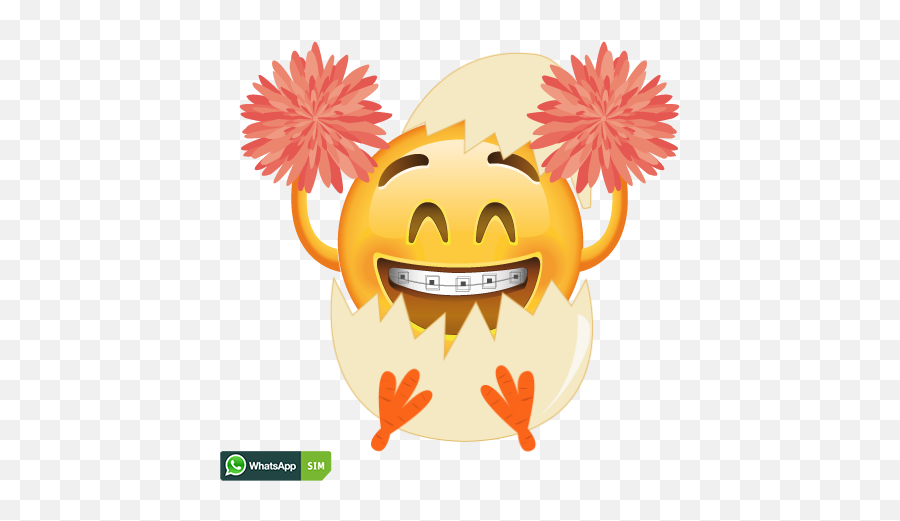 Download Hd Freuendes Emoji Mit - Clipart,Cheerleader Emoji