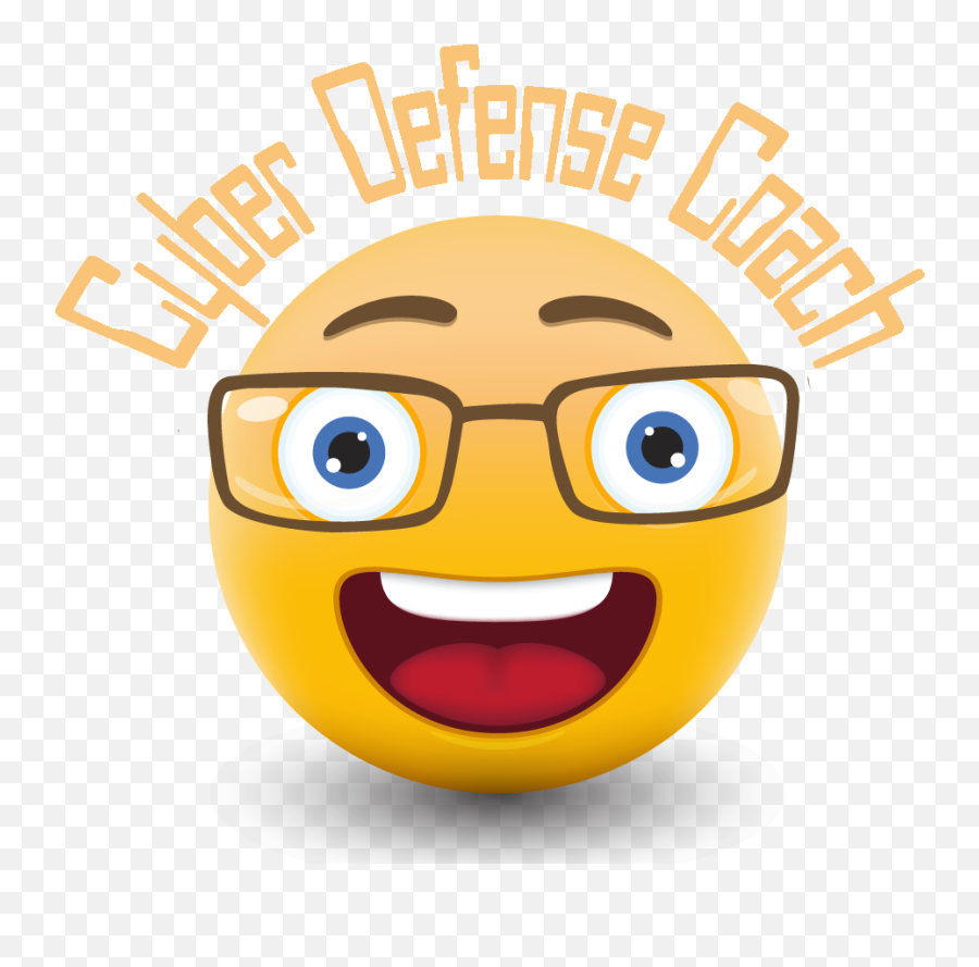 Cyber Defense Coach - Happy Emoji,Computer Geek Emoticon
