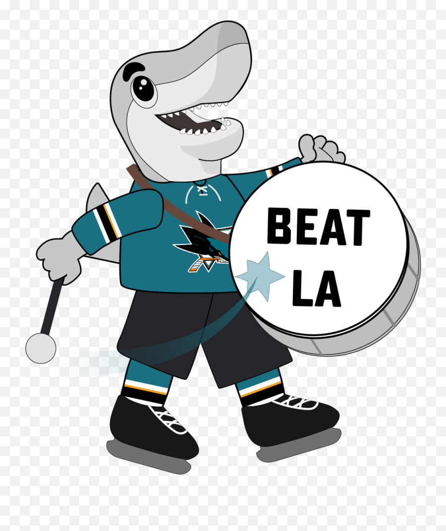 Sj Sharkie Sticker Pack By Kika Tech Inc - Cartoon San Jose Sharks Mascot Emoji,Emojis San Jose