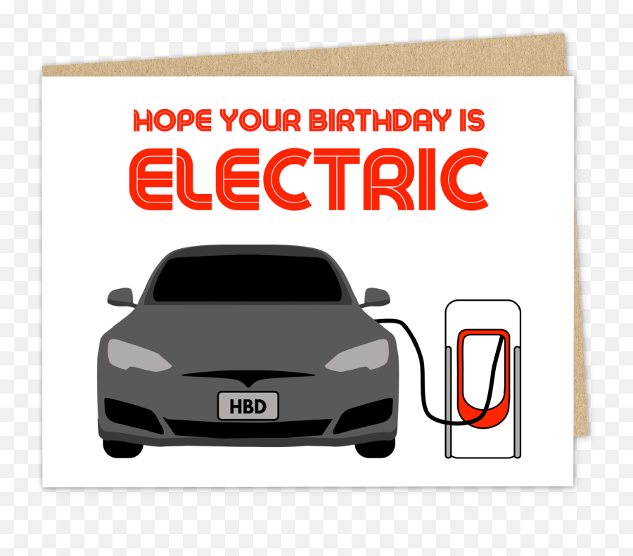 Hope Your Birthday Is Electric - Greeting Card Emoji,Automobile Emojis