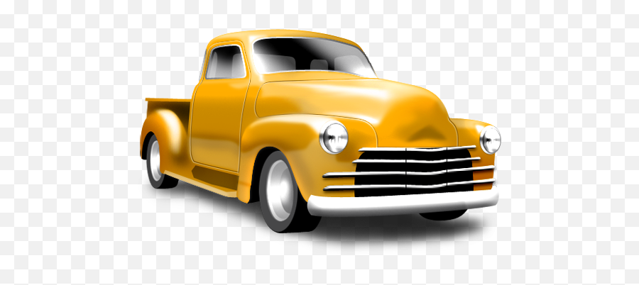 Yellow Pickup Icon - Classic Pick Up Truck Png Clipart Emoji,Pickup Truck Emoji