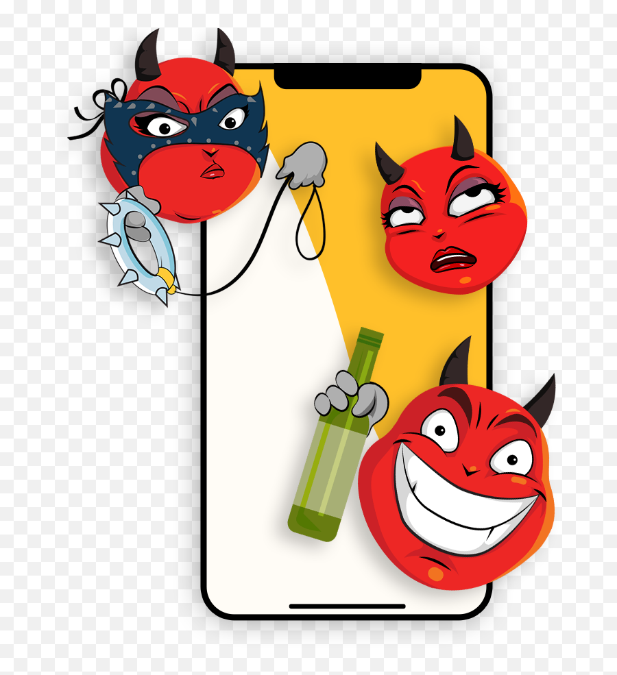 Badmoji - Fictional Character Emoji,Devil Emoji Pillows