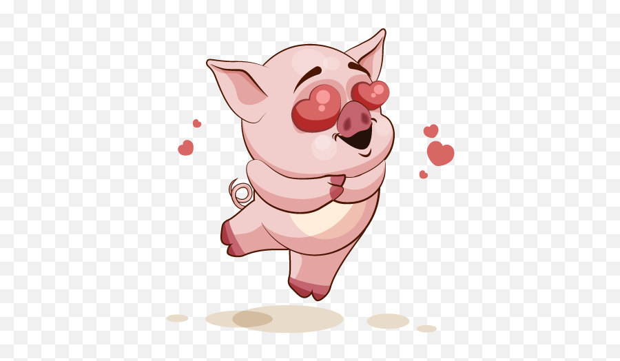 Adorable Pig Emoji Stickers By Suneel Verma - Imagenes De Animaciones De Amor,Pig Emojis