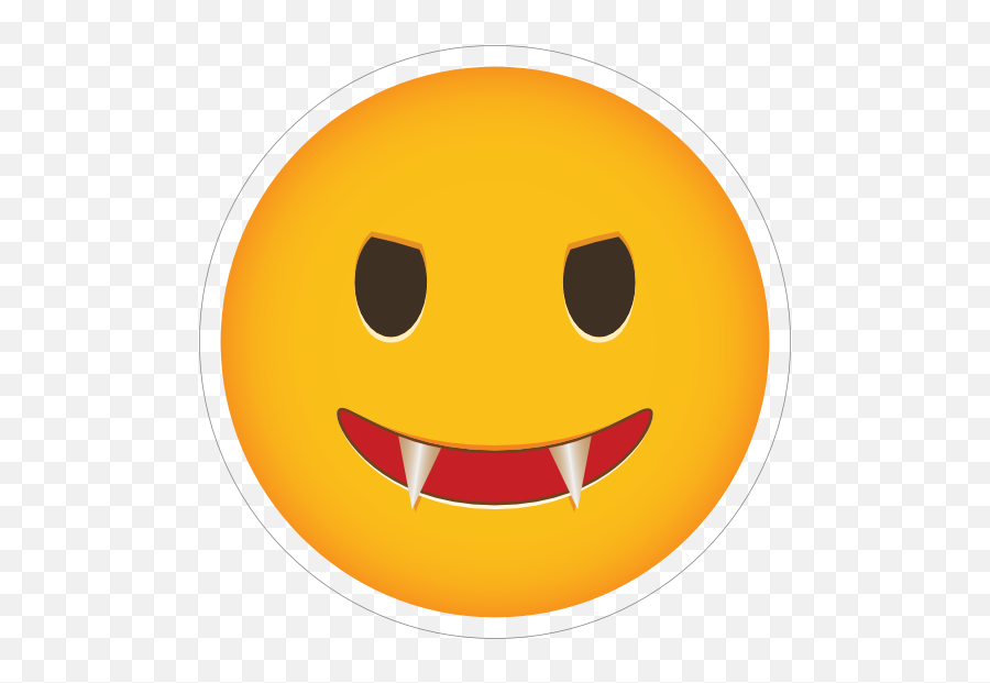 Phone Emoji Sticker Evil Fangs - Ge Wattstation,Evil Grin Emoji