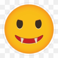 Phone Emoji Sticker Evil Fangs - Ge Wattstation,Evil Grin Emoji