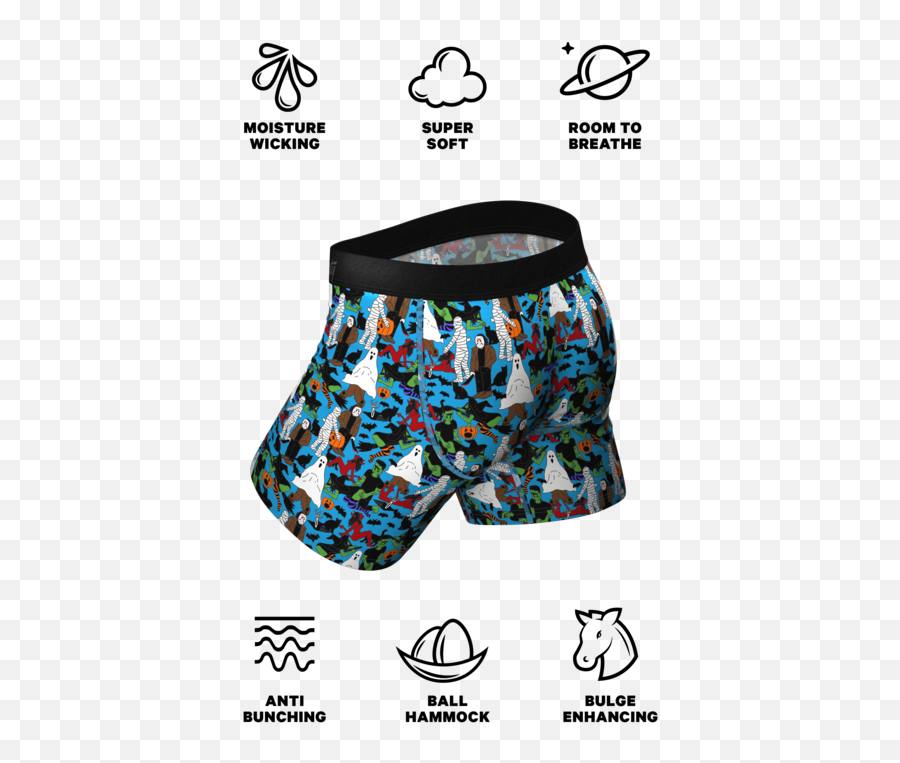 The Monster Smash Halloween Ball Hammock Pouch Underwear - Monster Smash Underwear Emoji,Ballsack Emoji