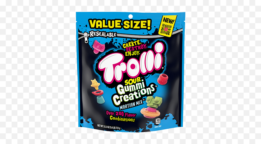 Sour Gummi Creations Martian Mix Trolli - Trolli Sour Gummi Creations Martian Mix Oz Emoji,Gummy Worm Emoji