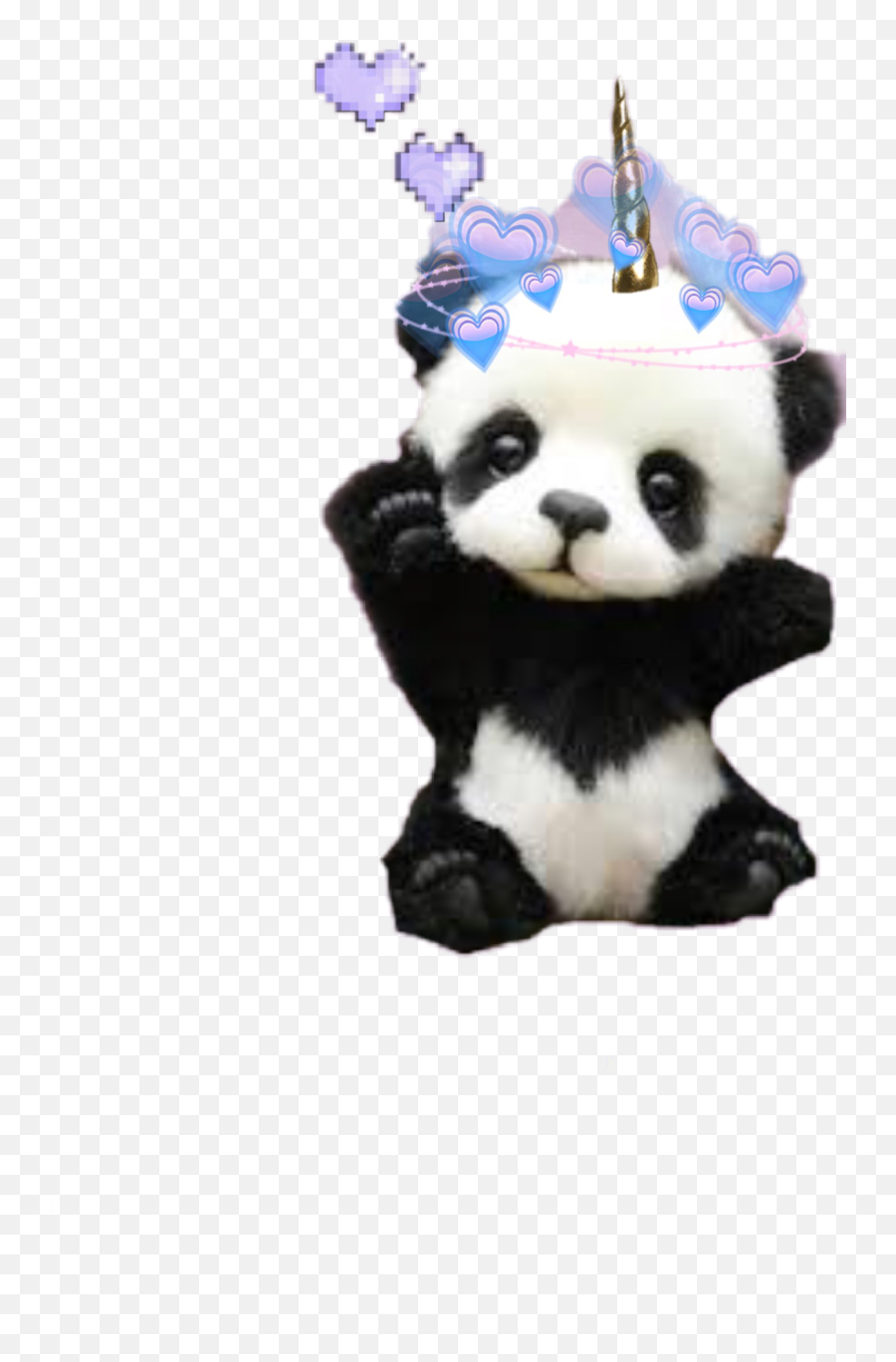 Popular And Trending Pandacorn Stickers On Picsart - Panda Bebe De Pelucia Emoji,Giant Emoji Plush