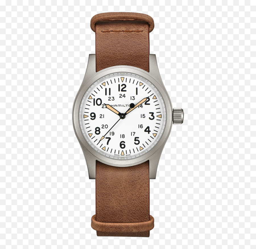 13 Of The Best Watches You Can - Hamilton Khaki Field Leather White Dial Emoji,Emoji Tag Watch
