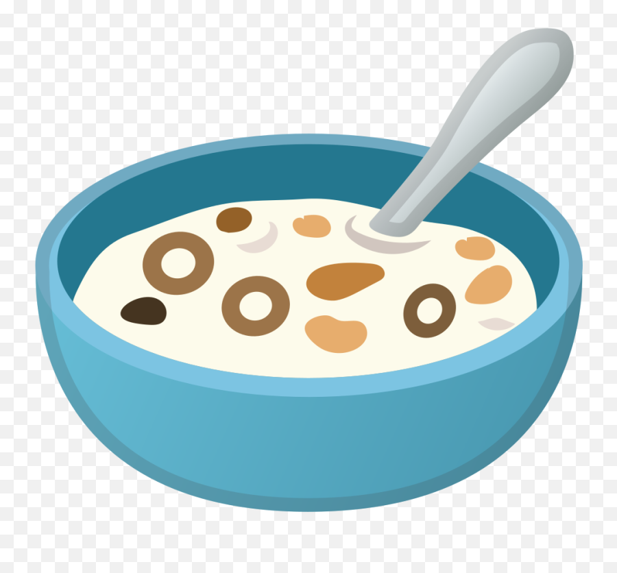 Bowl With Spoon Emoji - Bowl Of Cereal Clipart,Milk Emoji