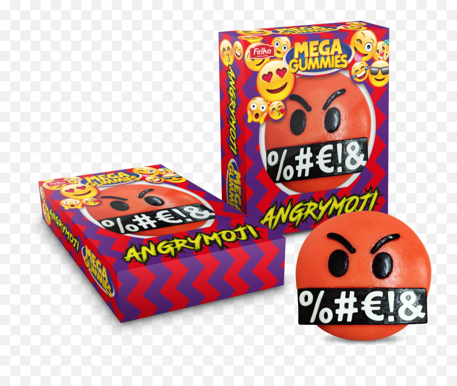 Plush Pop Emoticon - 110 Gram Candyzz Mega Gummies Angry Moji Emoji,Emoticon Betekenissen