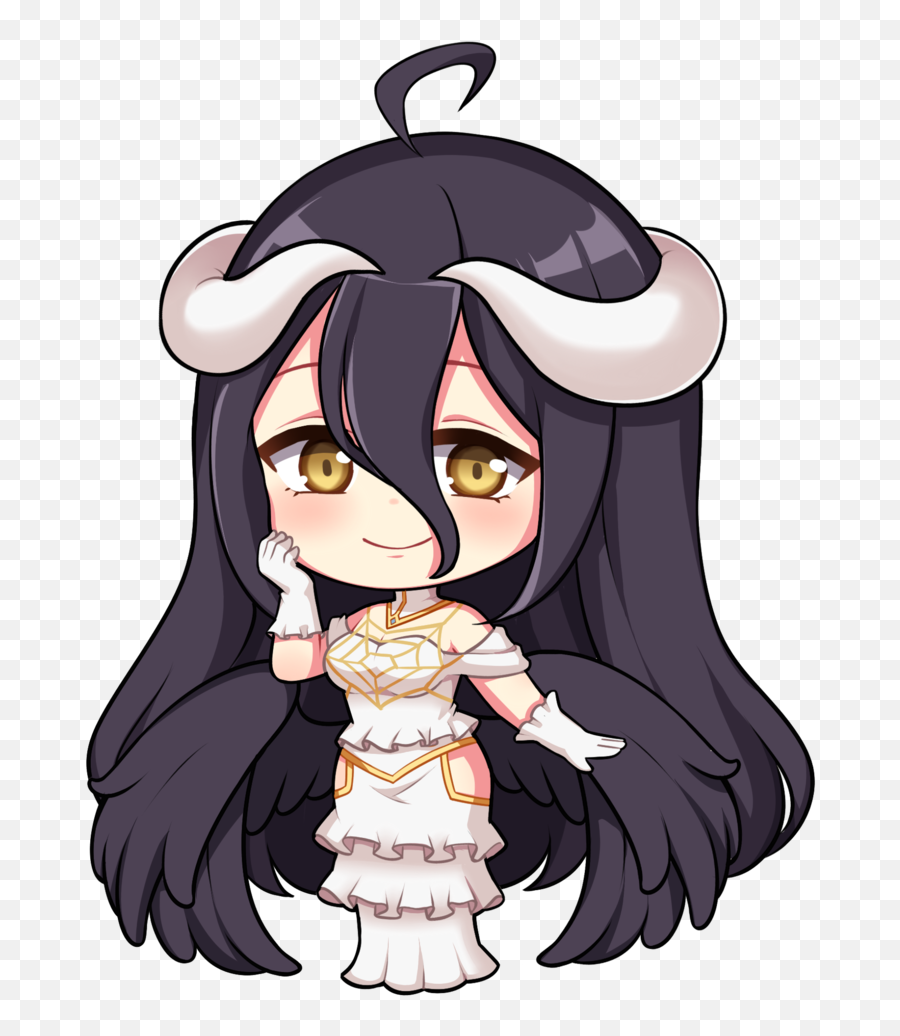 Overlord Anime Png - Albedo Chibi Overlord Cartoon Albedo Overlord Chibi Png Emoji,Goku Out Of Emojis