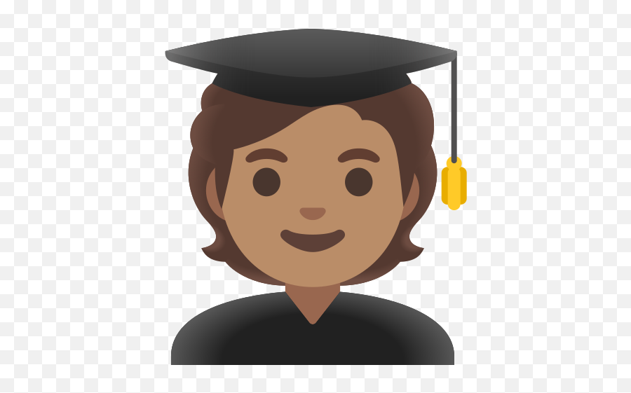 U200d Student Medium Skin Tone Emoji - Student Emoji Png,Graduation Cap Emoji