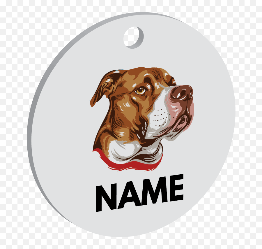 Pitbull Dog Name Tag - Dog Emoji,Pitbulls Read Emotion