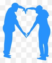 Couple Making Heart Symbol Silhouette - Free Vector Emoji,Different Color Heart Emoticons