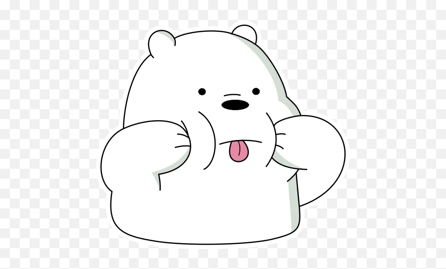 Icebearp2 - Ice Bear Motor Stickers Emoji,Cartoon Black Emojis