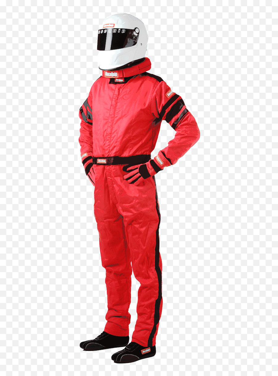 Racequip 120 Series Sfi - 5 Racing Suit Red Hooded Emoji,Boot Cuffs & Emoji