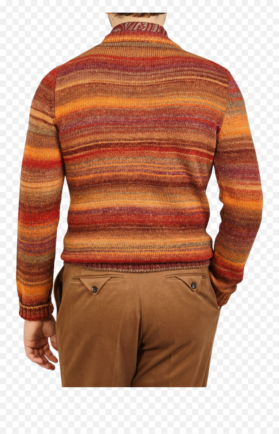 Brown Multicolour Wool Blend Sweater - Long Sleeve Emoji,Mixed Emotions Multi Colored Sweater