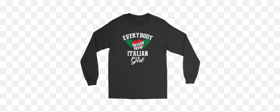 Italian Girl - Long Sleeve Emoji,Girls Emoji T Shirts Size