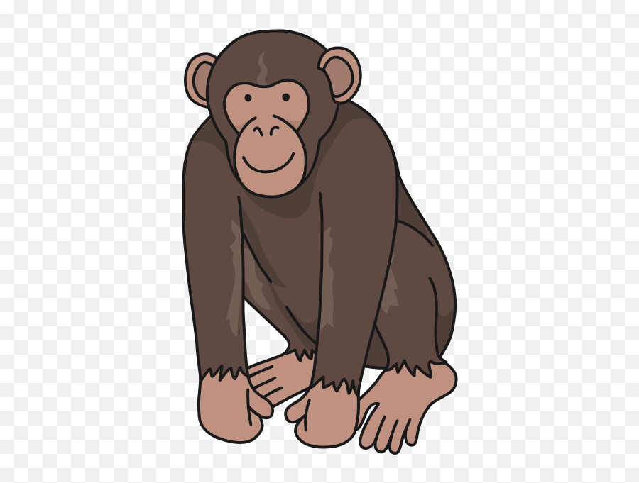 Chimpanzee - Chimpanzee Clipart Png Emoji,Chimp Overcome With Emotion