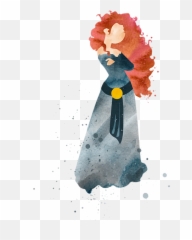 Merida Disney Princess Watercolor No - Disney Princess Watercolor Painting Emoji,Game For Emotion Are U In Disney Princess