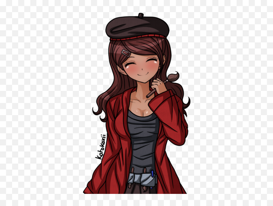 Ultimate Artist Aoi Danganronpa Danganronpa Black Anime Emoji,Triger A Girls Emotions