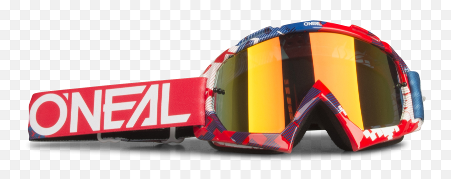 Ou0027neal B 10 Pixel Mx Goggles Red U0026 Blue - Full Rim Emoji,Motocross Emoji