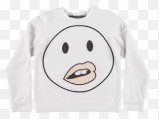 Caroline Bosmans Wonder Sweatshirt - Orange Mayonnaise Emoji,Emoticon Fleece