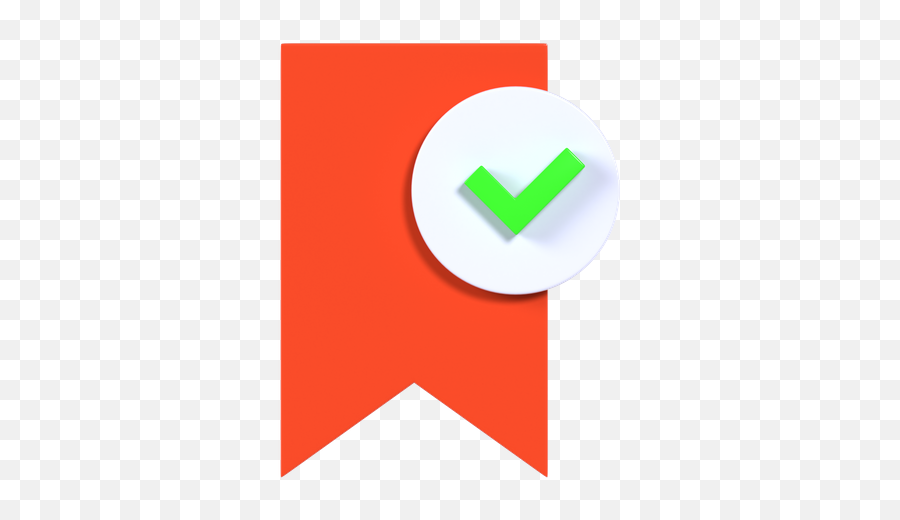 Premium Verified Bookmark 3d Illustration Download In Png Emoji,Verification Check Mark Emoji