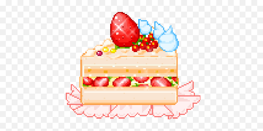 95 Images About Pixels On We Heart It - Strawberry Shortcake Emoji,Strawberry Cake Emoji