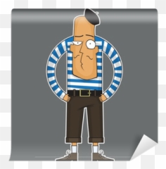 Cartoon French Man Vector Illustration Wall Mural U2022 Pixers U2022 We Live To Change - Fictional Character Emoji,French Emoticons