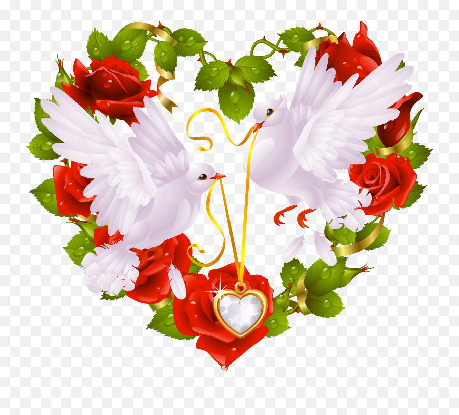 Columbidae Bird Heart Clip Art - Love Birds Images For Love Birds Emoji,Facebook Love Emoticons