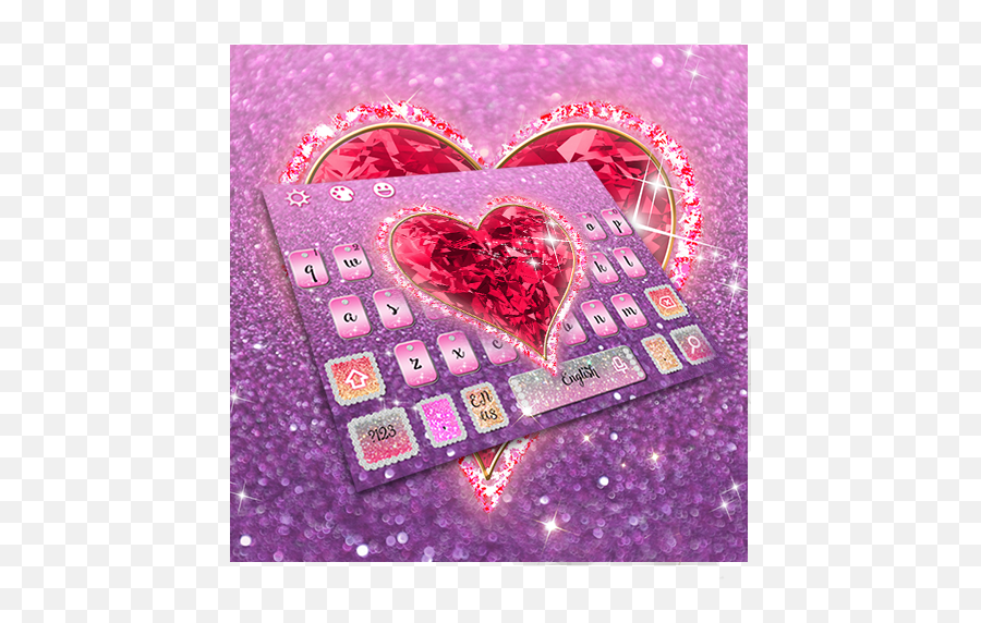 Glitter Diamond Heart Keyboard U2013 Appar På Google Play - Girly Emoji,Sparkling Heart Emoji