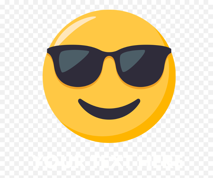 Emoji Sunglasses Face Personalized Dark Dark T - Shirt Ad Sunglasses Emoji Png,Nerdy Emoticon