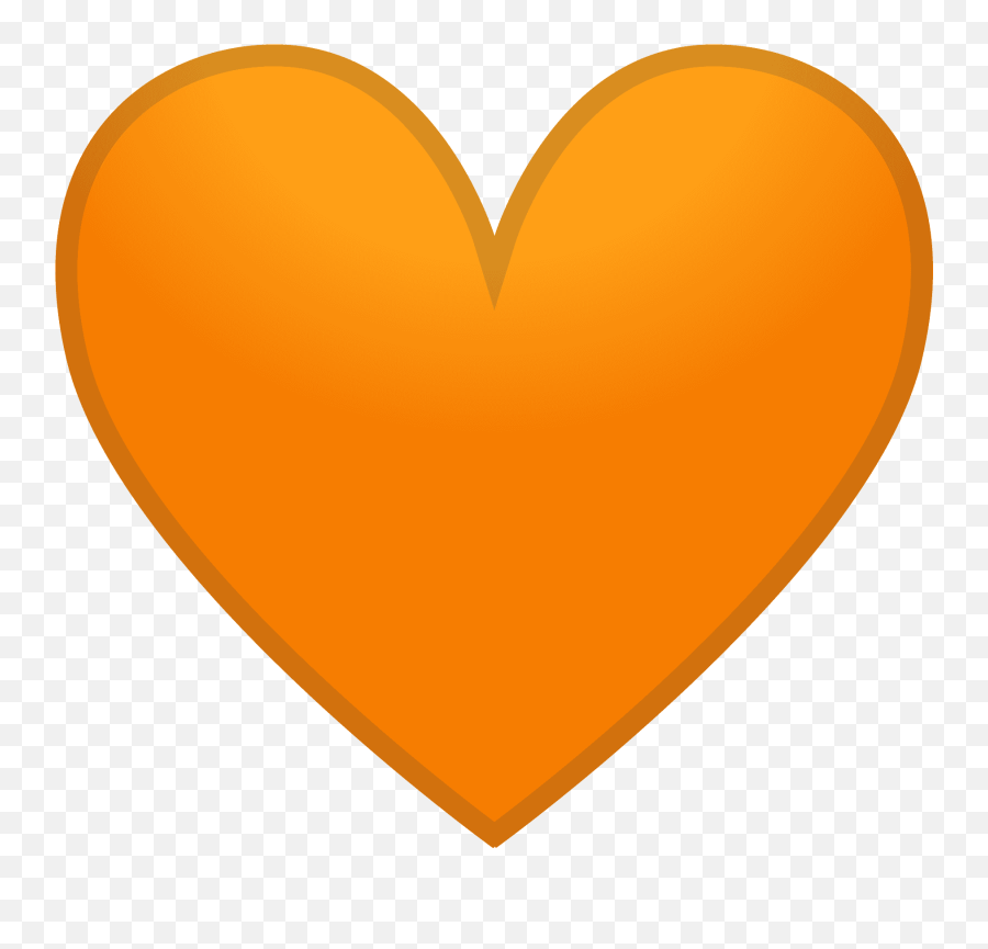 12147 Orange Heart Icon - Yellow And Brown Heart Emoji,Heart With Drop Emoji
