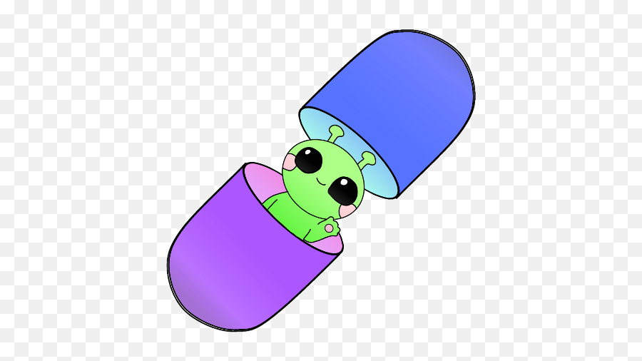 Capsule Ovni Extraterrestre Sticker - Cylinder Emoji,Extraterrestre Emoji